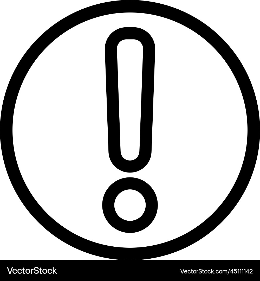 Alert warning icon Royalty Free Vector Image - VectorStock
