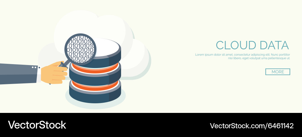 Cloud Computing Data Storage vector image