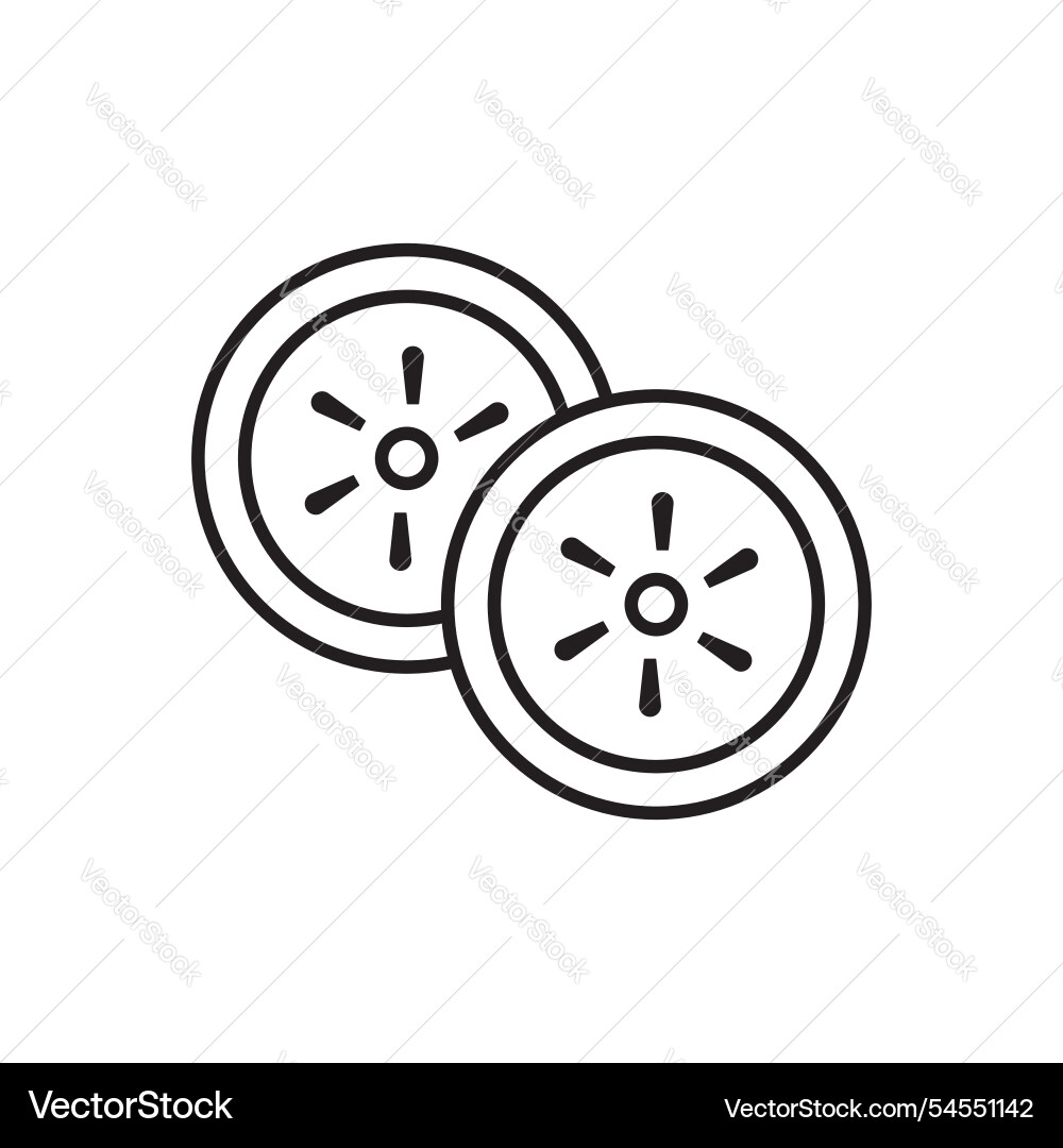 Cucumber slice icon Vector Image
