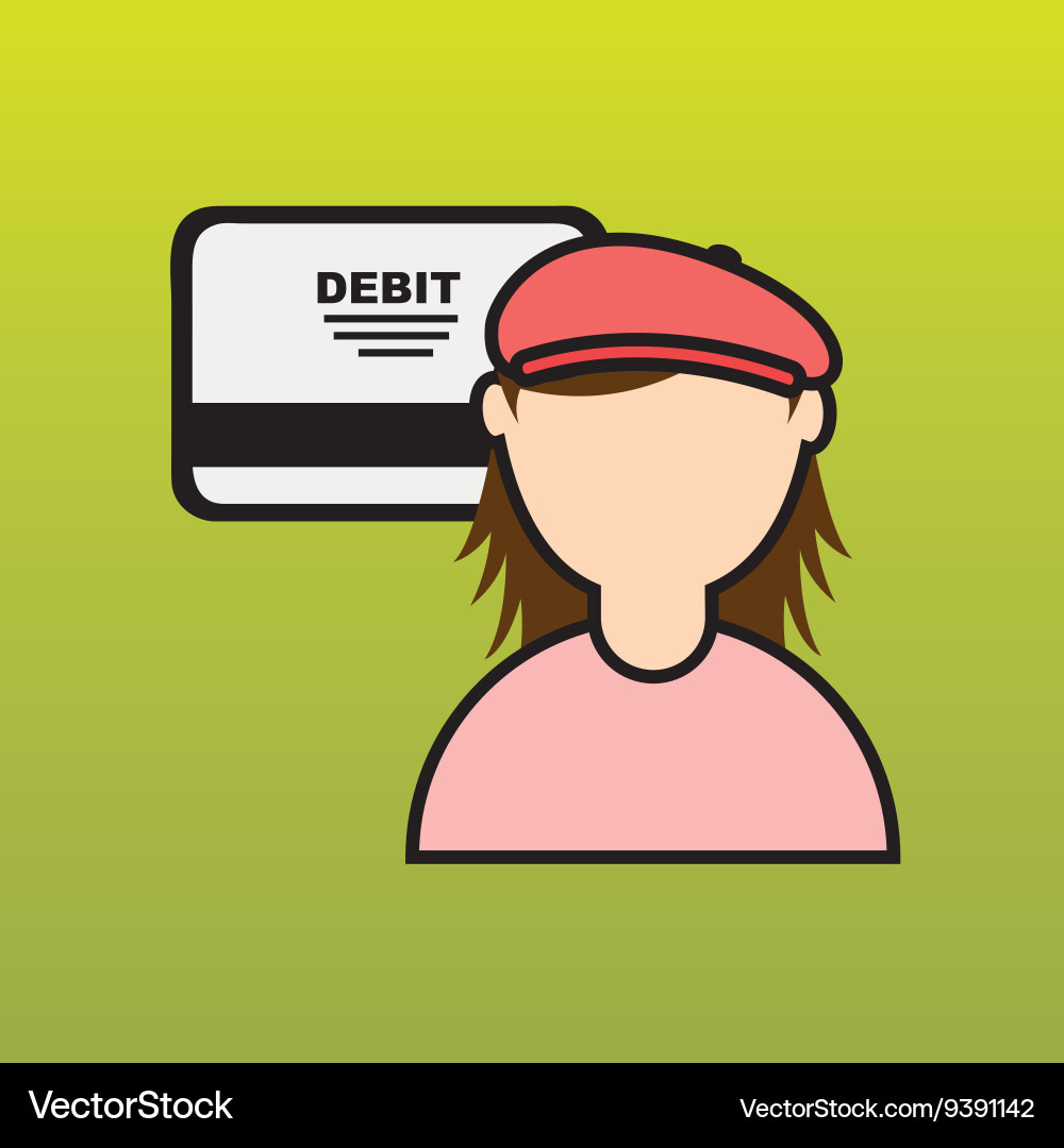 Debit card user design Vector Image