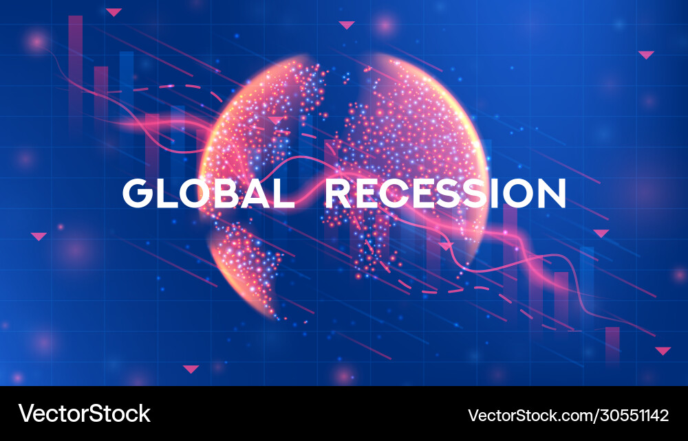 Global Recession Financial Crisis Vector Image