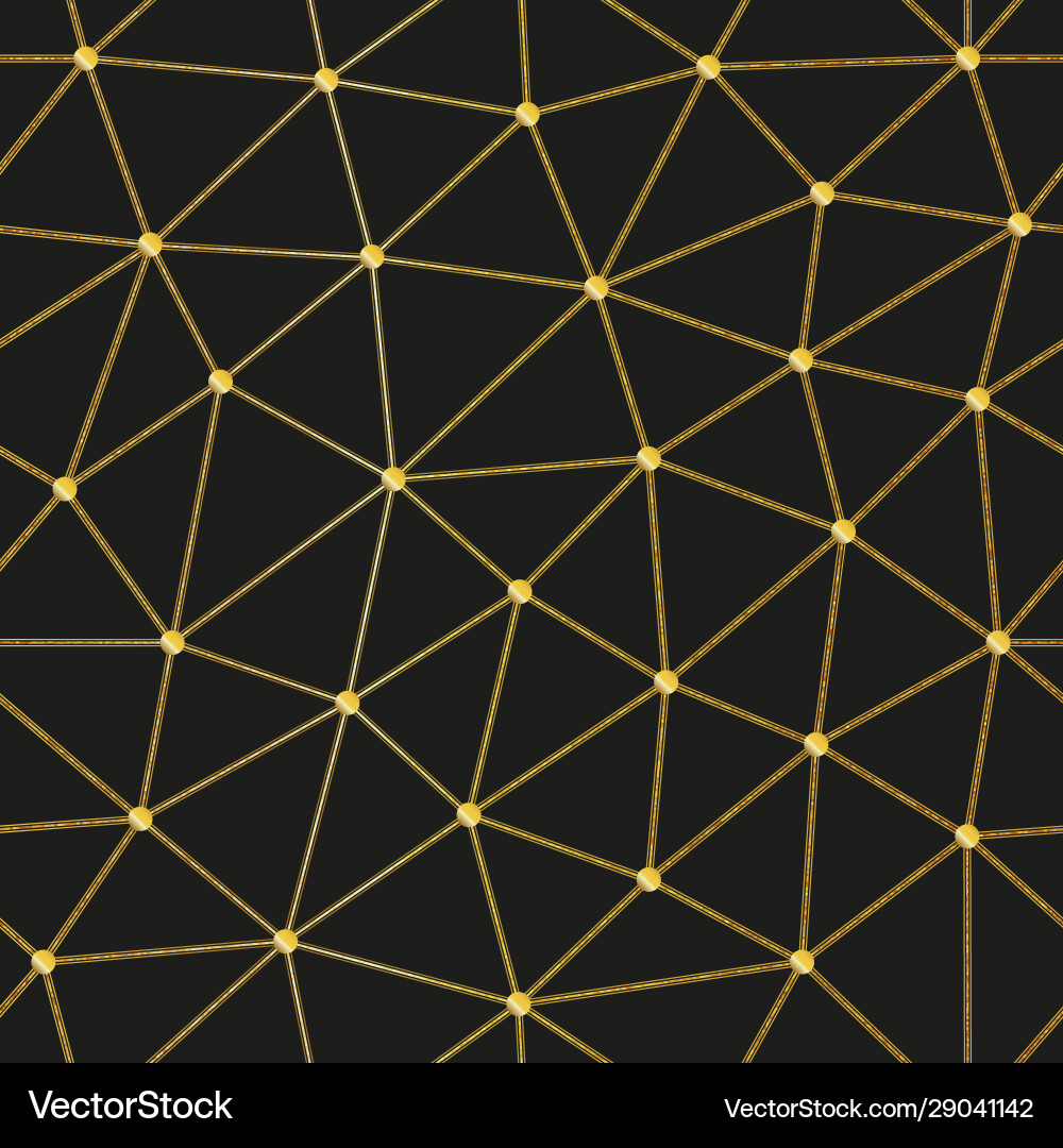 Gold Polygon Triangle Pattern vector image