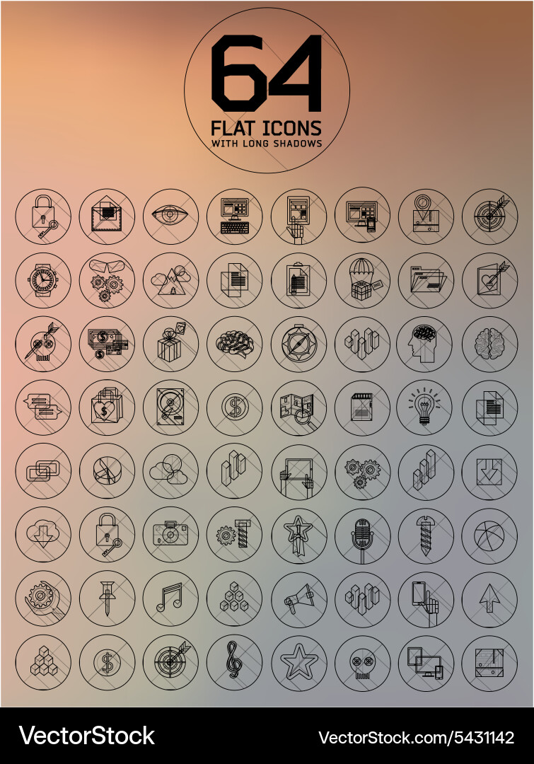 Modern thin line icons for web and mobile Vector Image