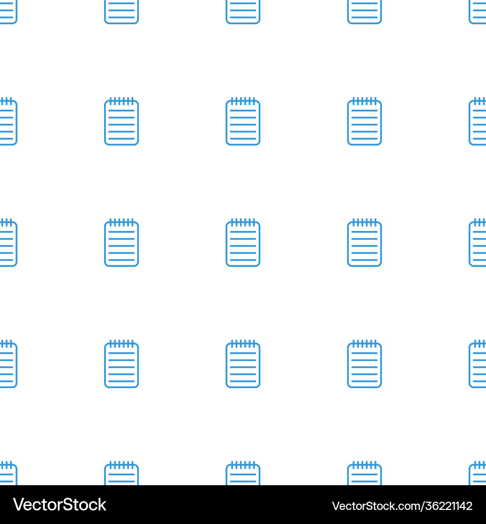 Notebook icon pattern seamless white background vector image