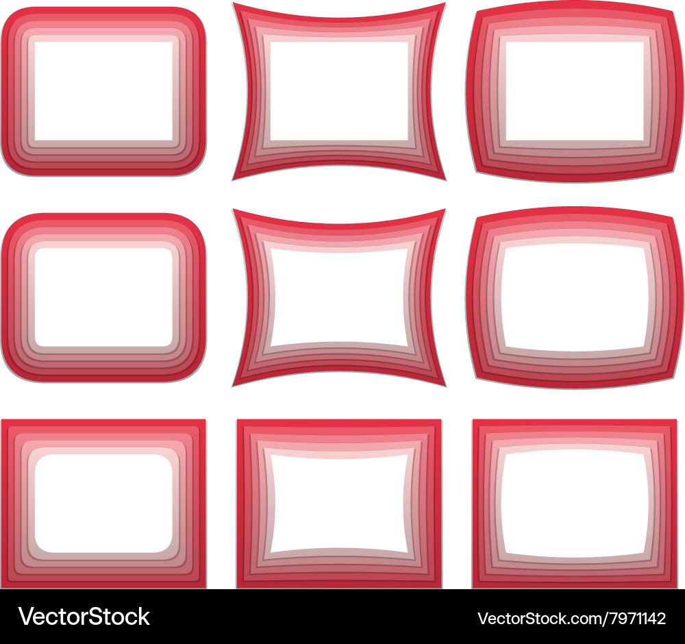 Retro frame set vector image
