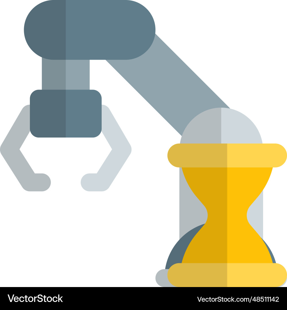 Robotic arm with higher working capacity in less Vector Image
