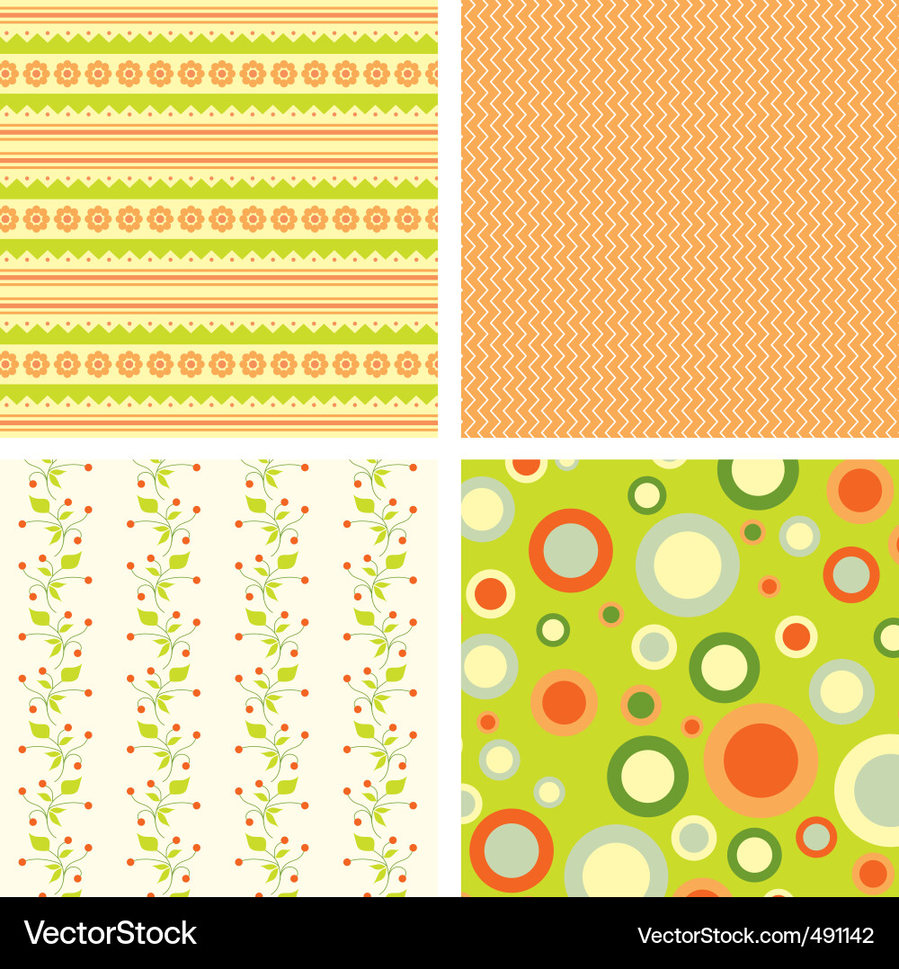 Scrapbook patterns for design vector image