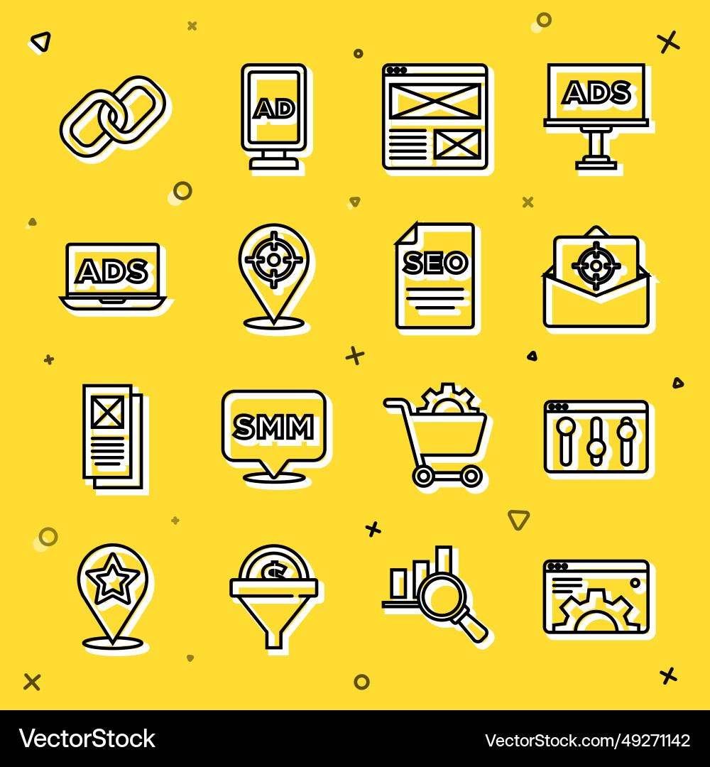 Set line browser setting mail and e-mail window Set line browser setting mail and e-mail window vector image
