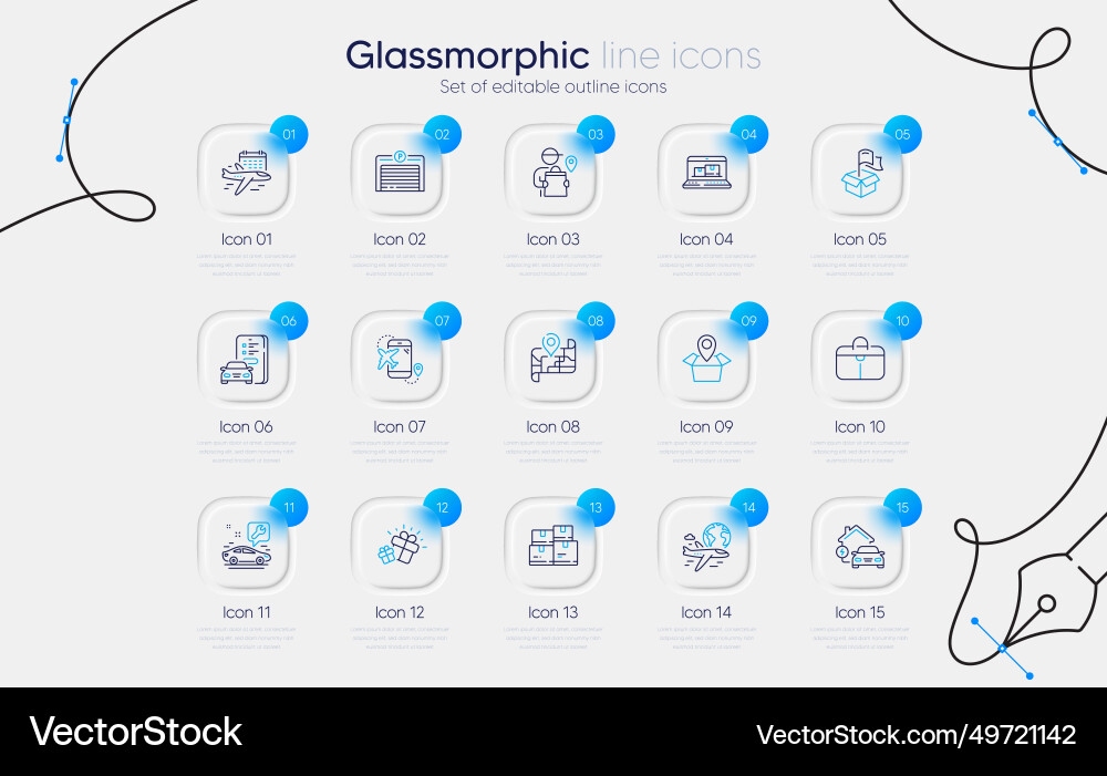 Set of delivery man select flight and web Vector Image