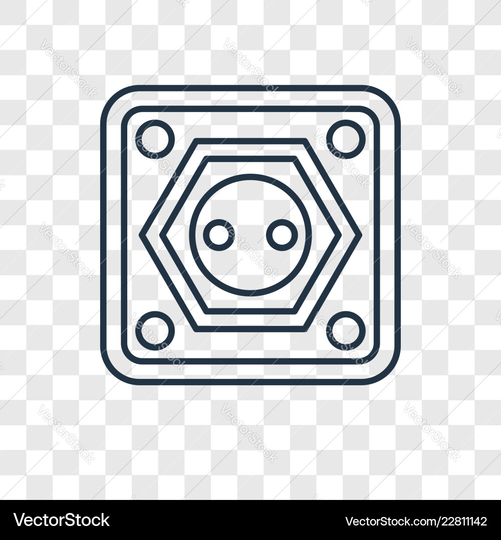 Socket concept linear icon isolated Socket concept linear icon isolated vector image