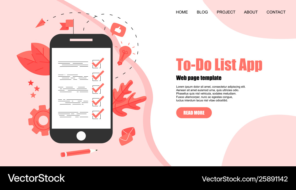 To-do list apps task manager concepts Vector Image