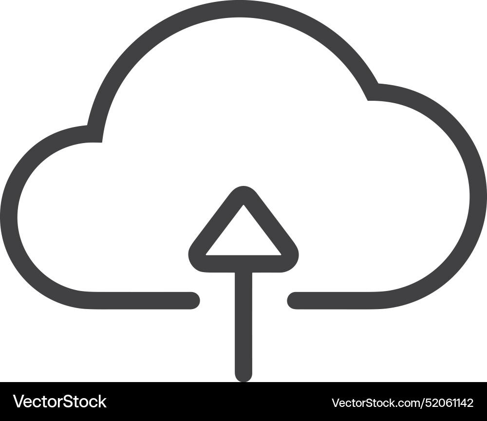 Upload outline icon symbol image Vector Image