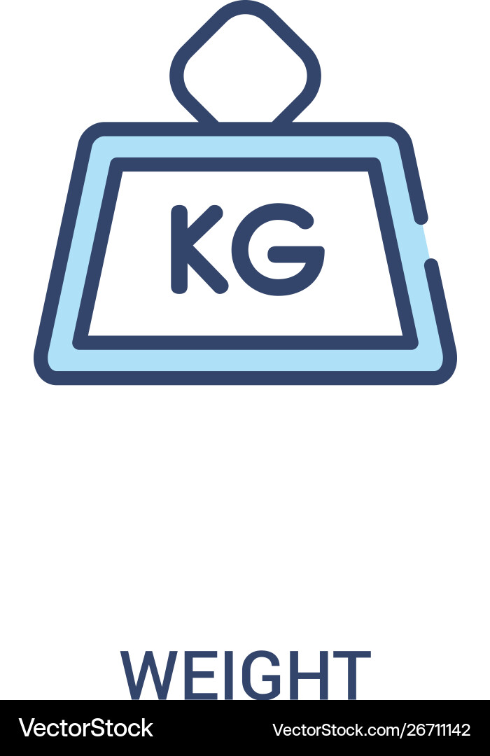 Weight concept 2 colored icon simple line element Vector Image