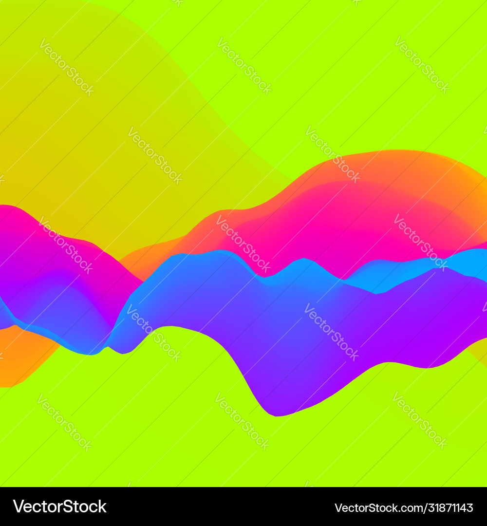 3d wavy background dynamic effect futuristic 3d wavy background dynamic effect futuristic vector image