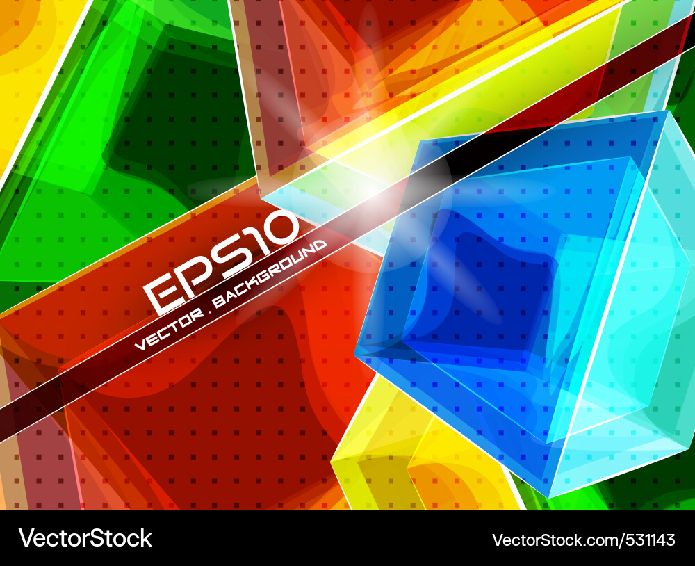 Abstract Geometric Cube Background Vector Image