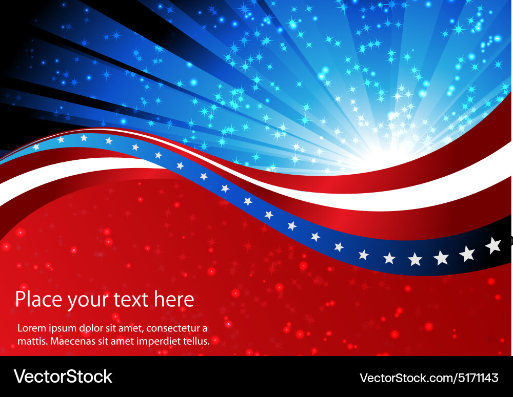 American flag abstract background Vector Image