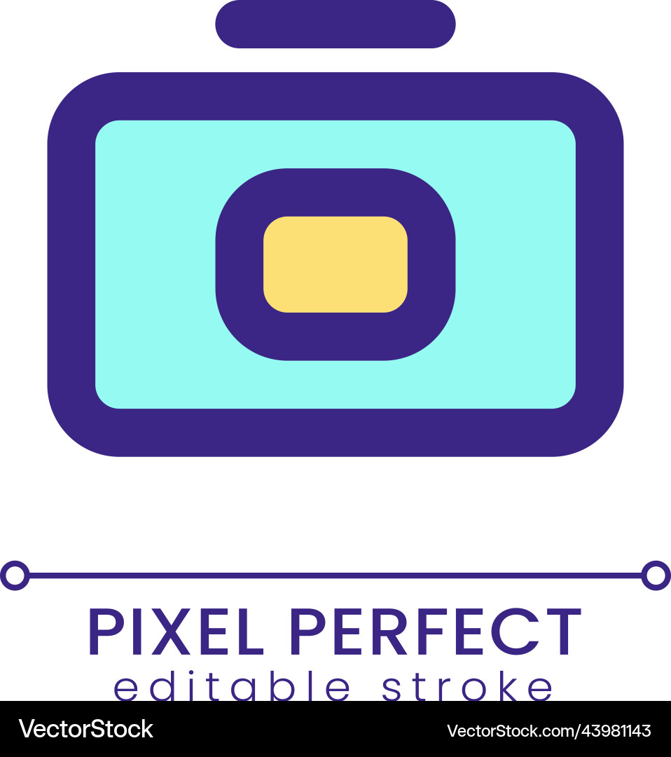 Camera pixel perfect rgb color ui icon Camera pixel perfect rgb color ui icon vector image
