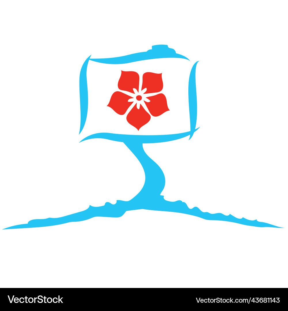 Camera sprouting from a tree trunk Vector Image