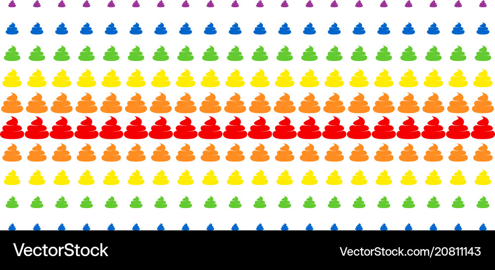 Crap shape halftone spectrum grid Crap shape halftone spectrum grid vector image