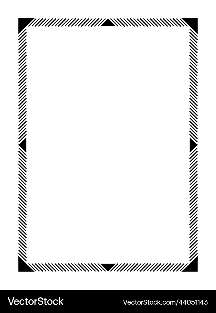 Decorative linear frame Decorative linear frame vector image
