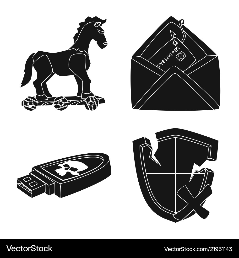 Design of virus and secure logo collection Design of virus and secure logo collection vector image
