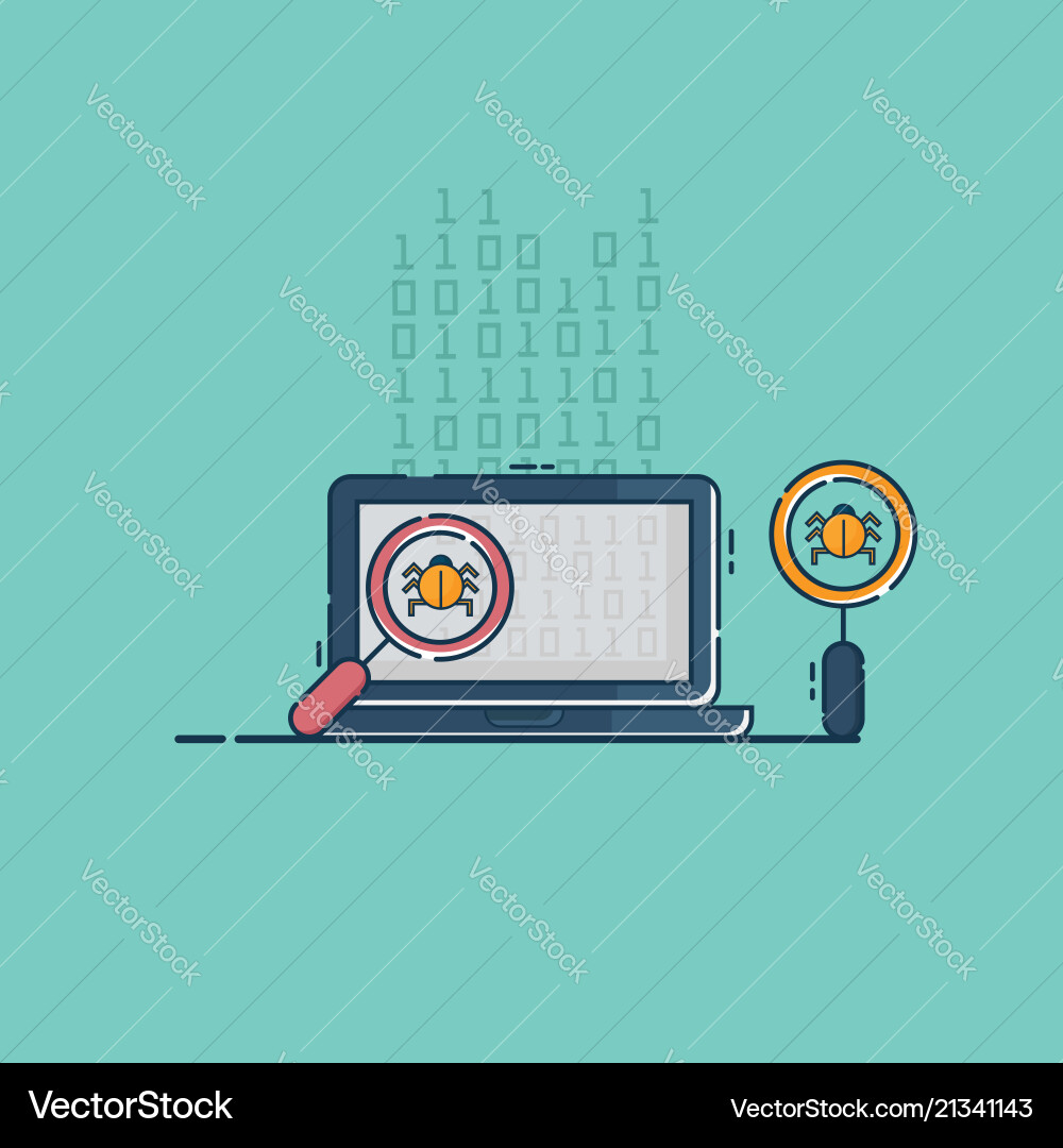 Fehlersuche im Code - Fehlererkennung vektorbild