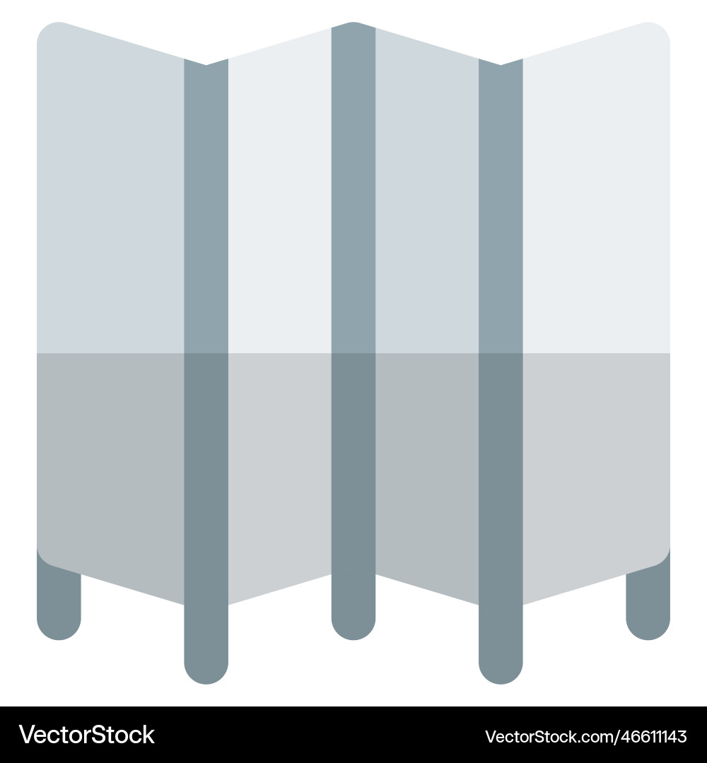 For area separation by using foldable screen Vector Image