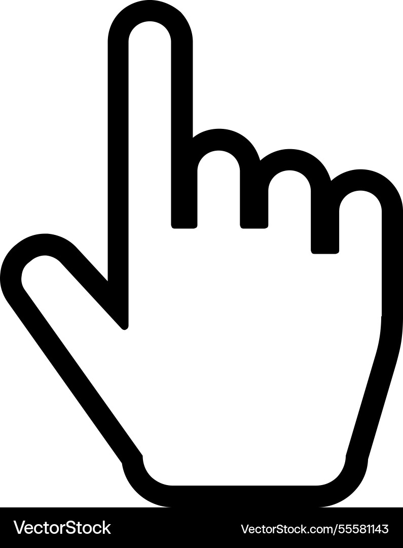 Hand pointer flat web icon concept Hand pointer flat web icon concept vector image
