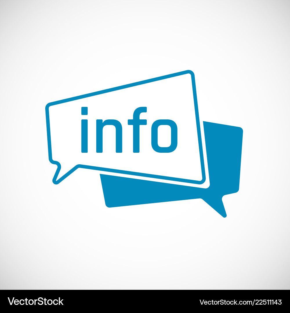 Info as speech bubble icon element of web Info as speech bubble icon element of web vector image