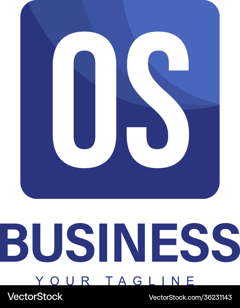 Os initial a logo design with abstract style Os initial a logo design with abstract style vector image