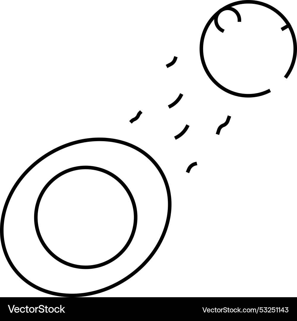Process describing ebb and flow line icon vector image