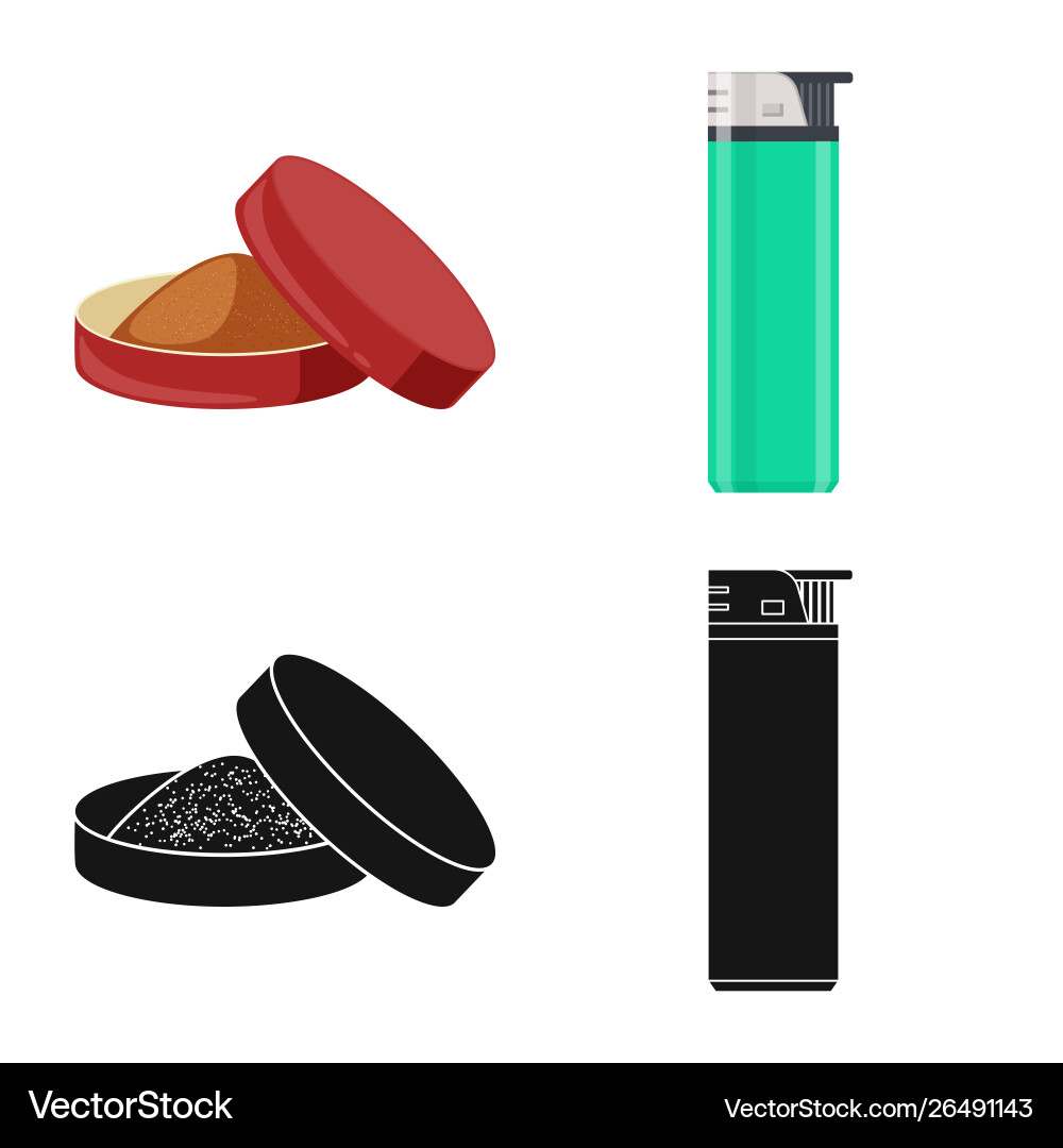 Refuse and stop symbol set vector image