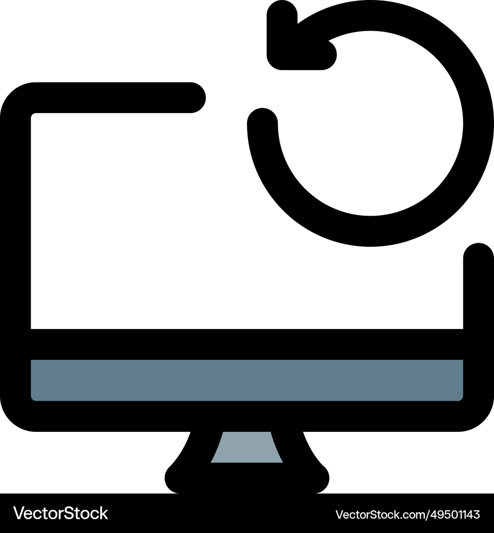 Reloading desktop for new updates vector image
