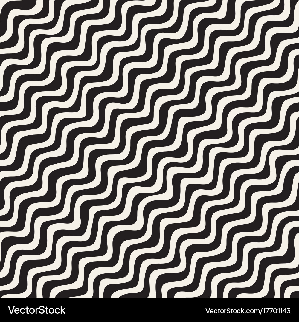 Seamless pattern with hand drawn waves abstract vector image