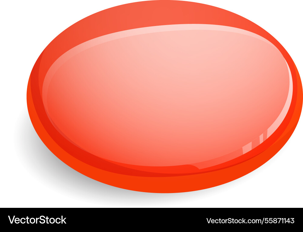 Shiny red button with a reflective surface Shiny red button with a reflective surface vector image