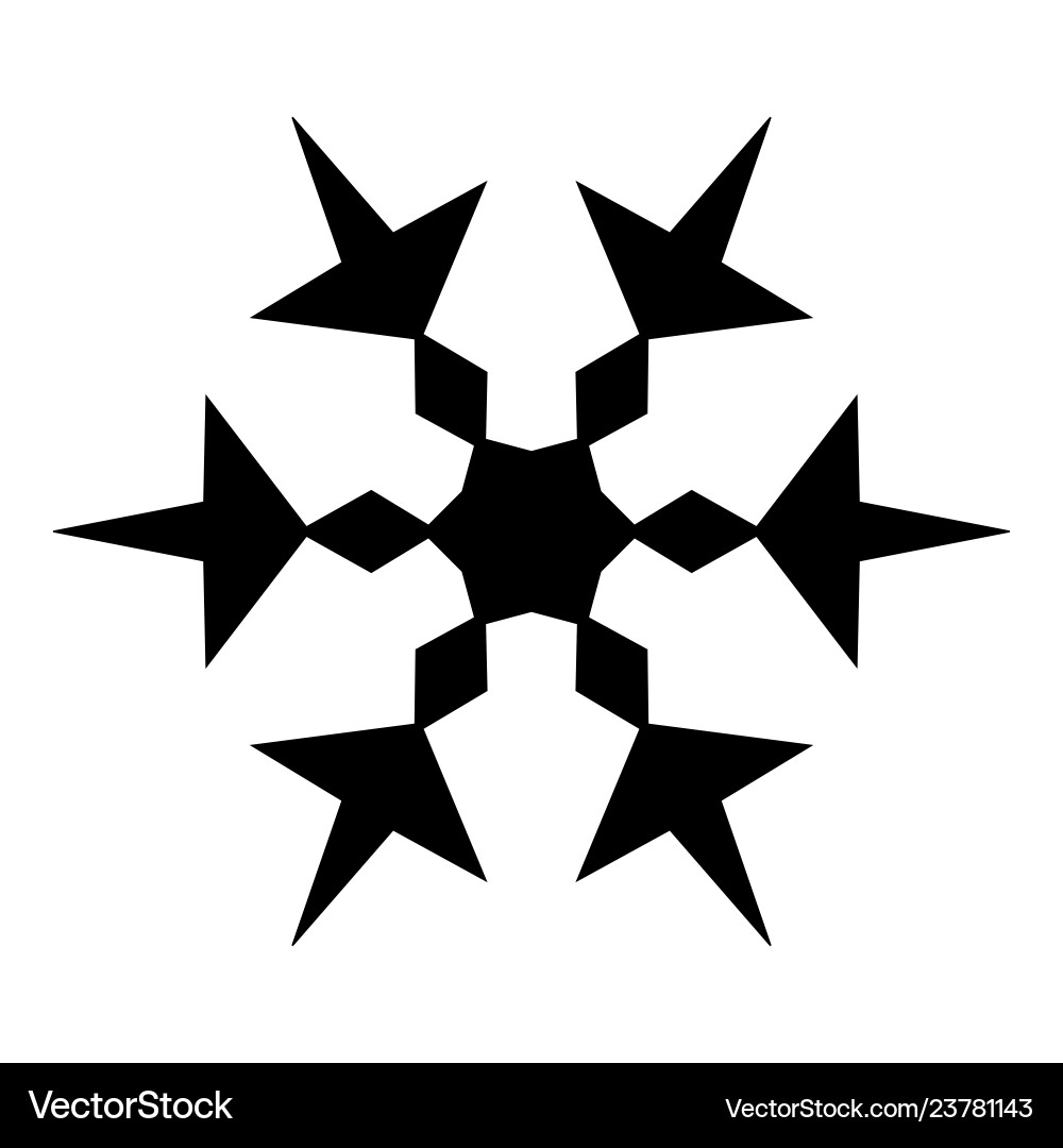 Simple isolated snowflake Simple isolated snowflake Vector Image
