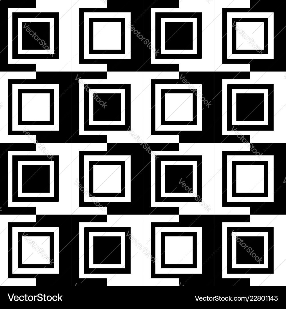 Squares abstract pattern monochrome seamlessly Squares abstract pattern monochrome seamlessly vector image
