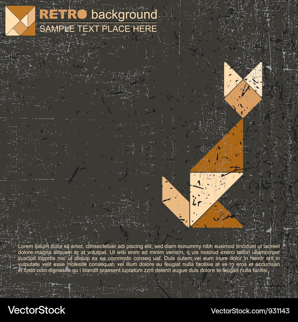 Tangram cat Vector Image