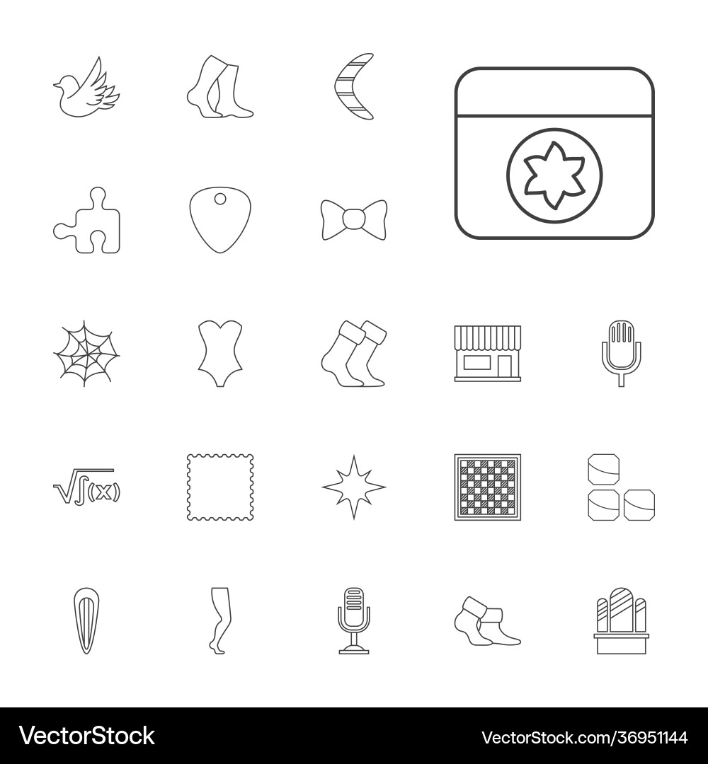 22 pattern icons vector image