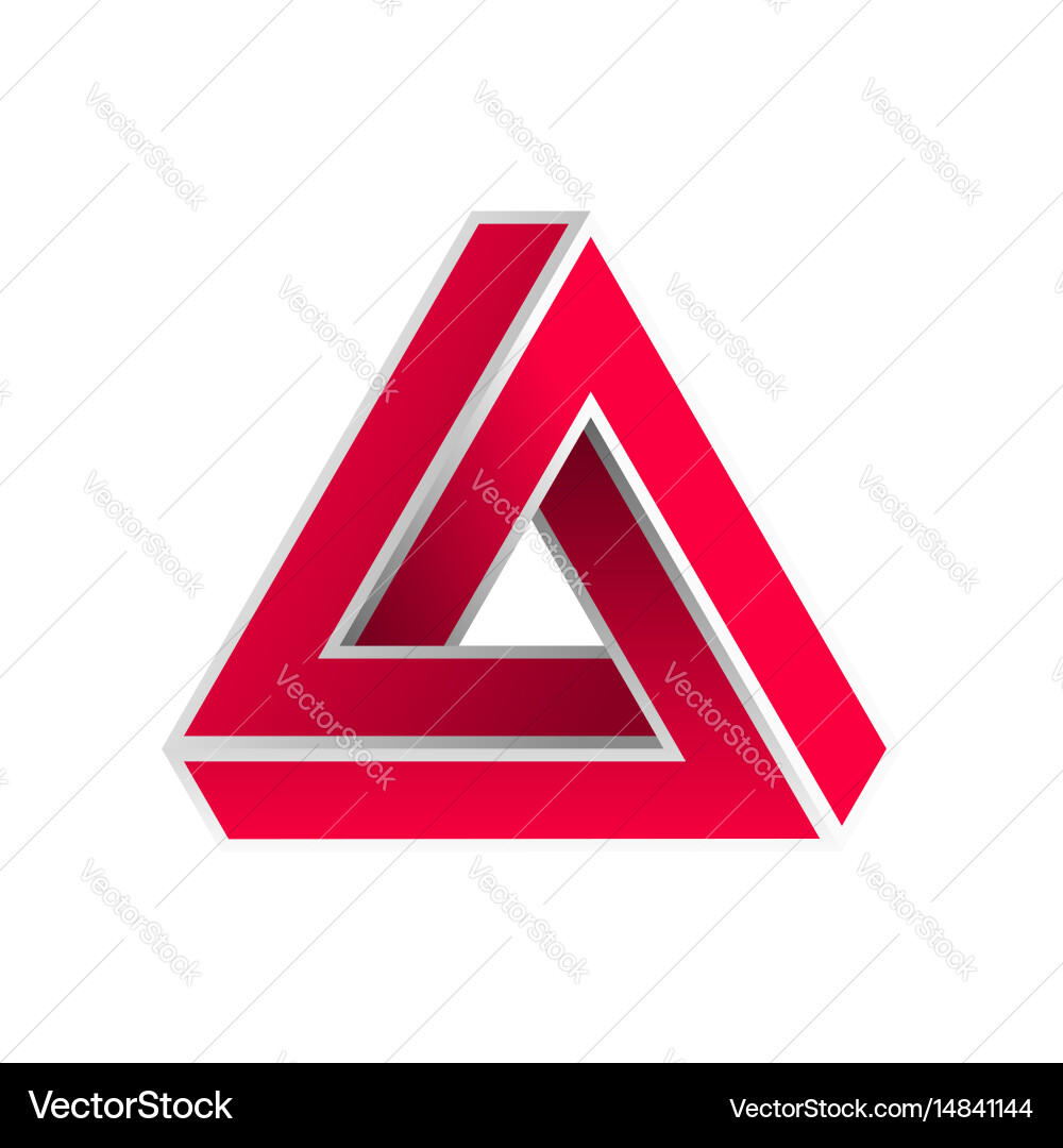 Abstract impossible triangle Vector Image