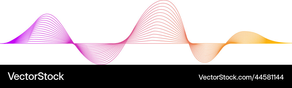 Audio signal volume wave color gradient sound Audio signal volume wave color gradient sound vector image