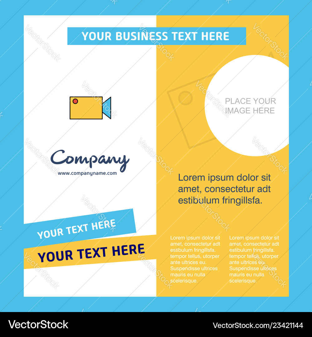 Camcoder company brochure template business Vector Image
