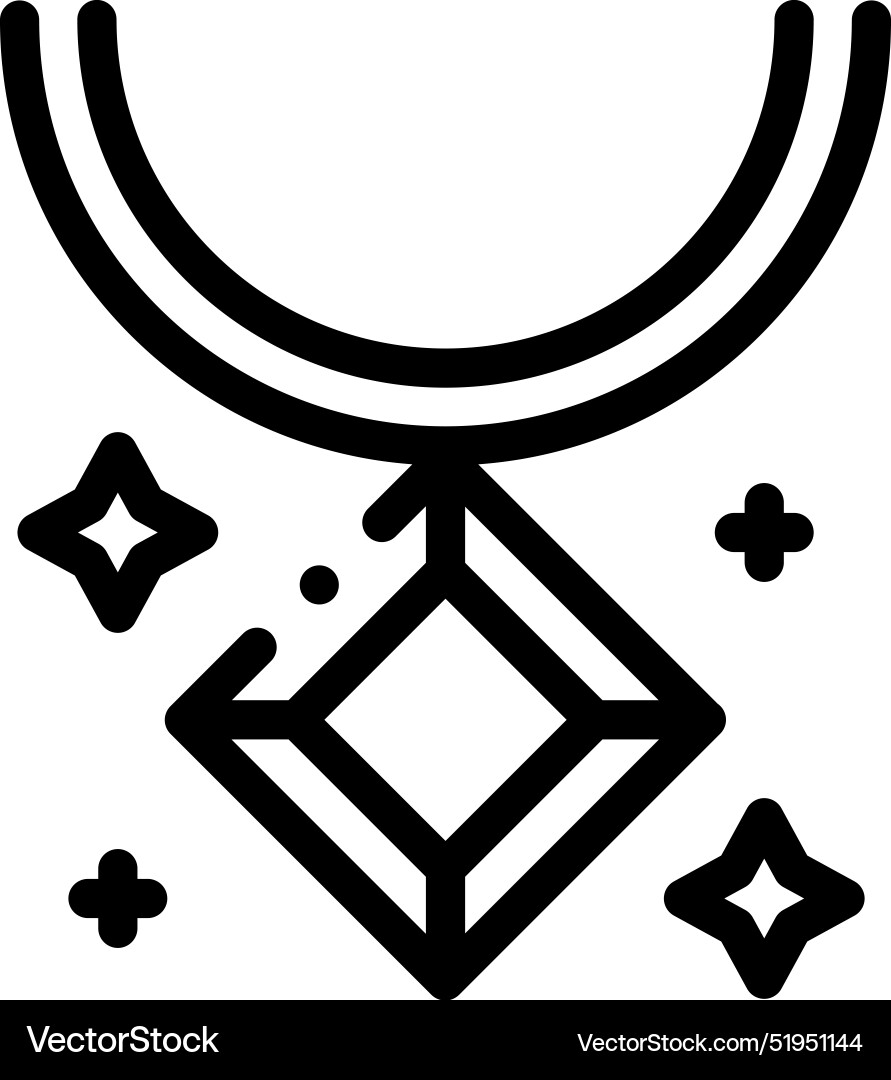 Charm icon thin linear style design isolated Charm icon thin linear style design isolated vector image