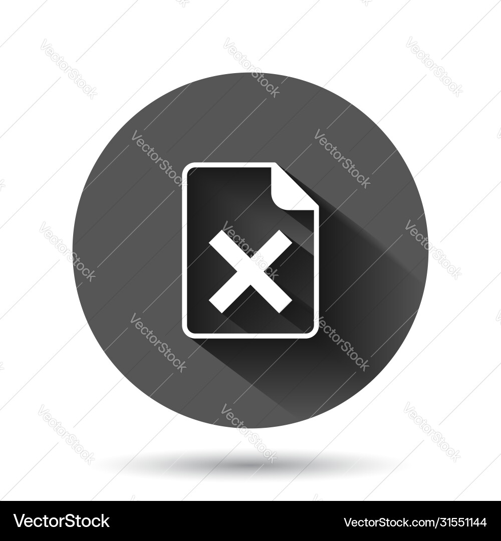 Document error icon in flat style broken report Document error icon in flat style broken report vector image