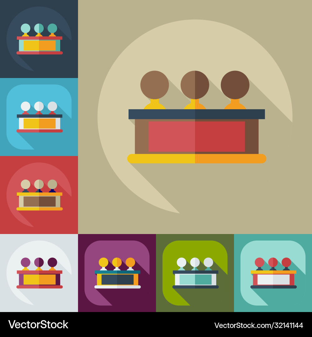 Flat modern design with shadow icons judge Flat modern design with shadow icons judge vector image