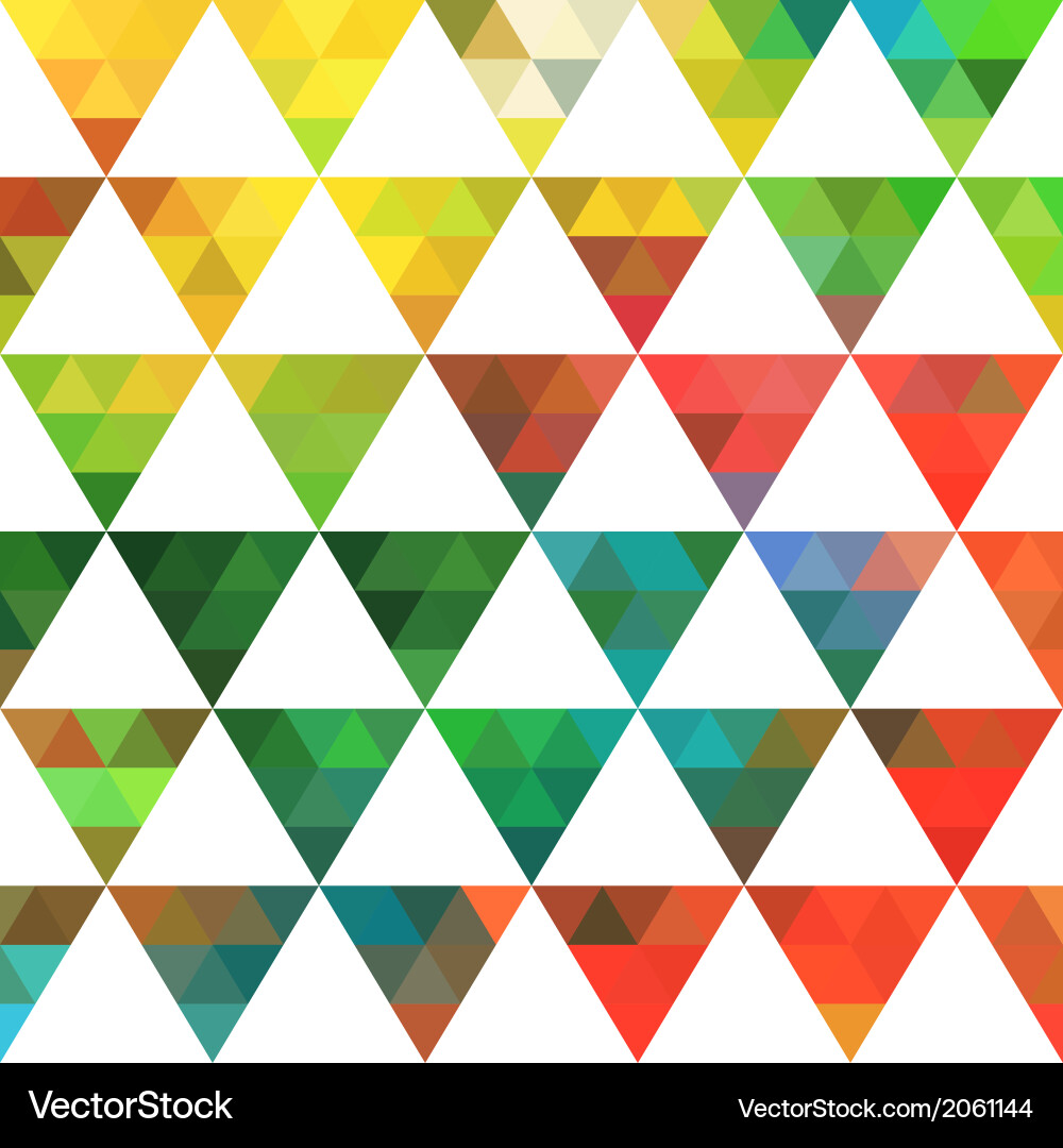 Geometric pattern of triangles shapes colorful vector image