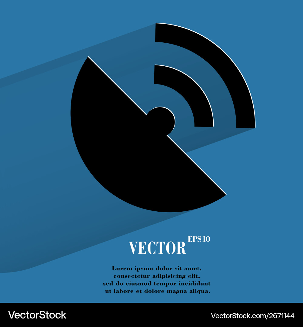 Gpsflat modern web button with long shadow vector image