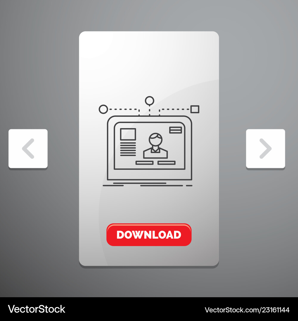 Interface website user layout design line icon vector image