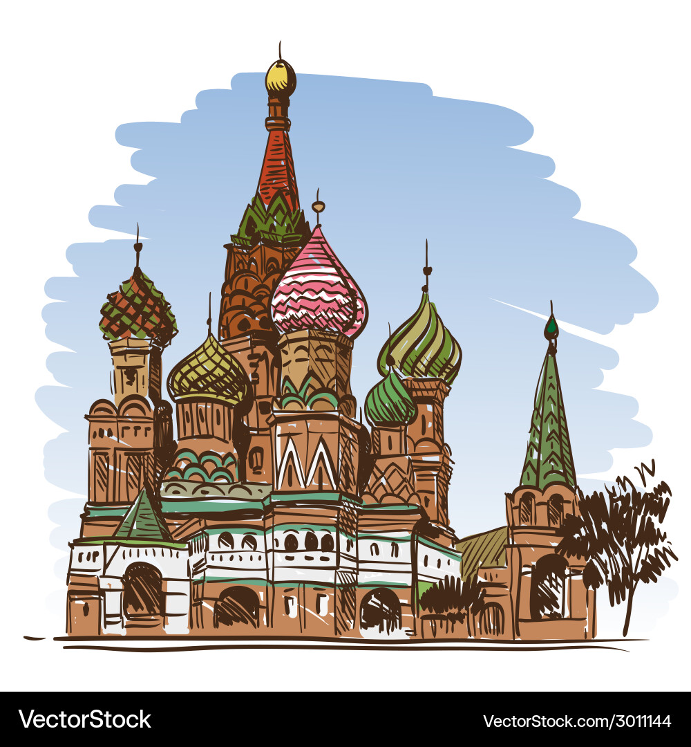 Kathedrale von Saint Basil Vektorbild