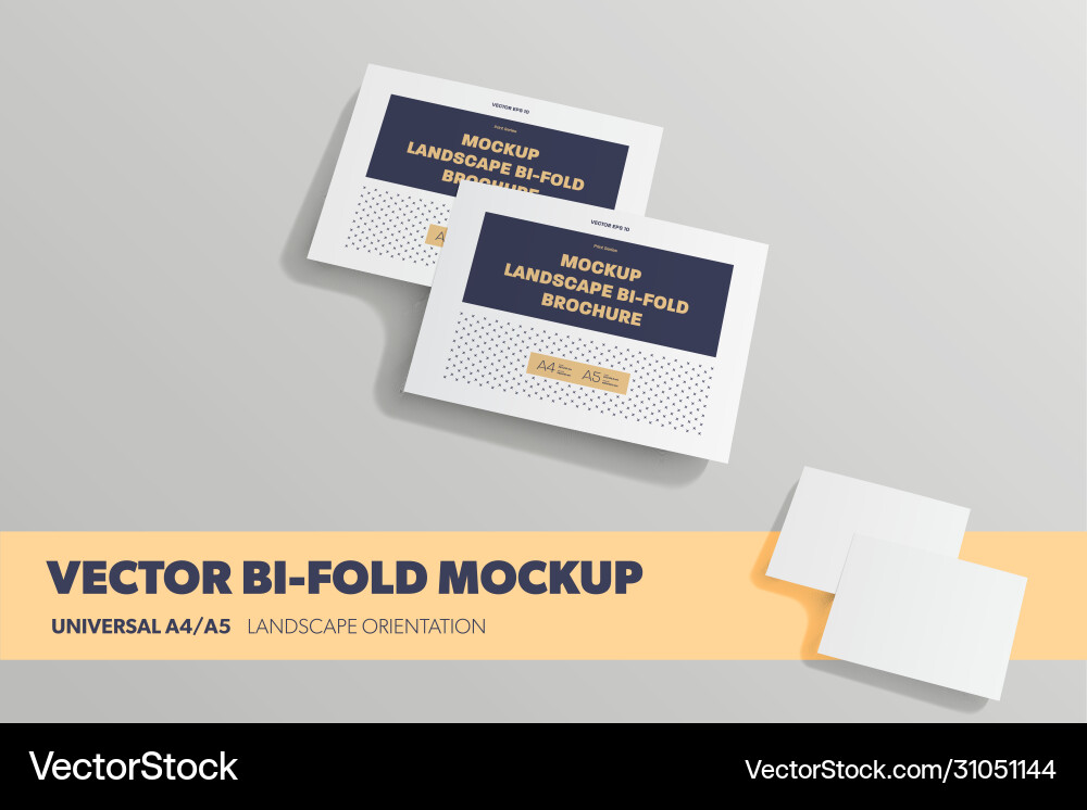 Landscape Bifold Brochure Template vector image